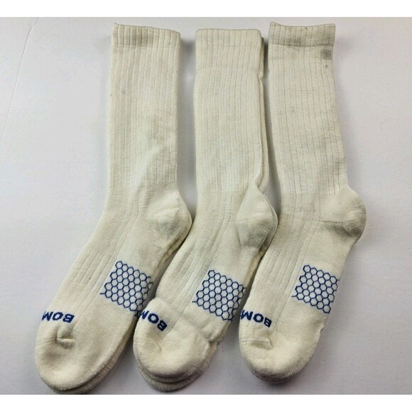 Bombas Ribbed Winter Calf Socks Lot Of 3 Pairs Size M - Picture 2 of 7
